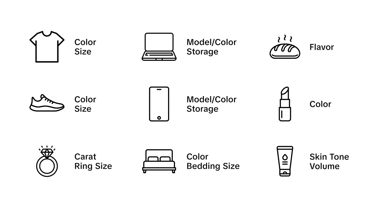 Product variant color