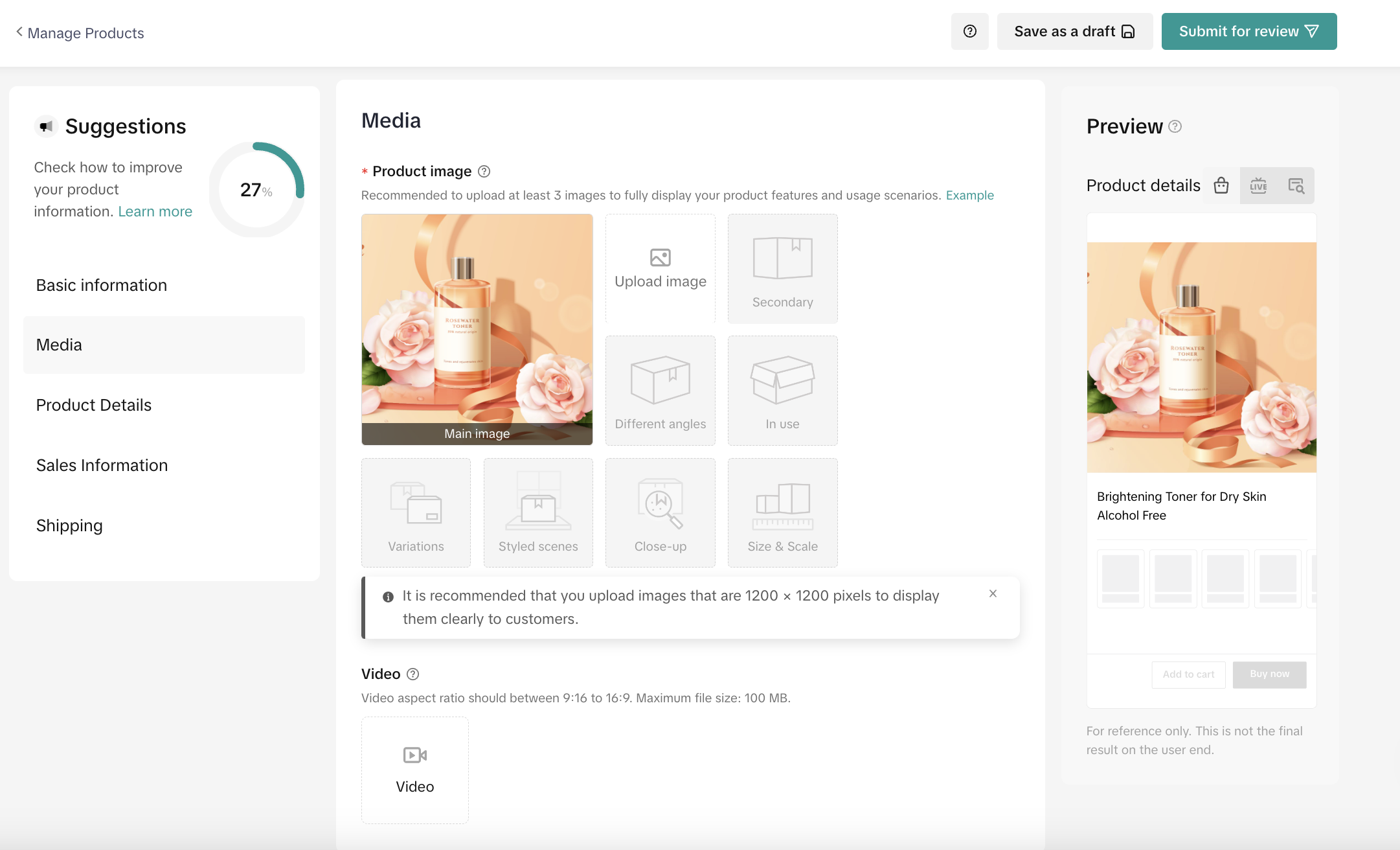 TikTok ad copy focused on solving customer problems