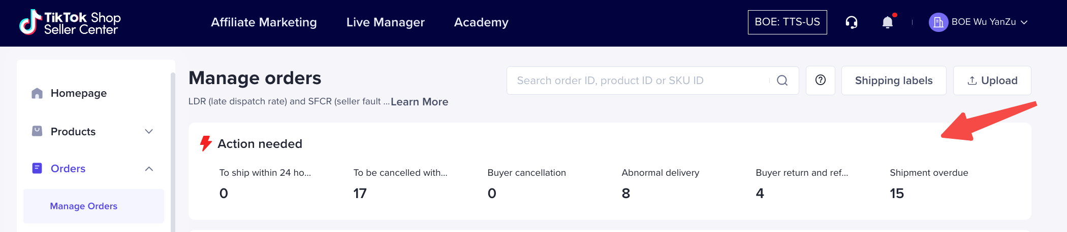 New Manage Orders Page Launch!
