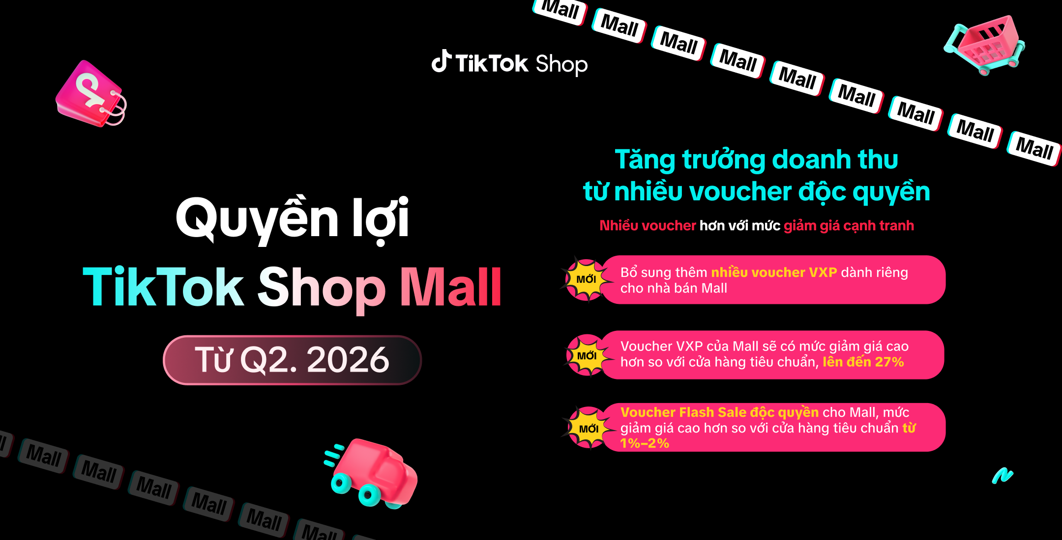 CẬP NHẬT MỚI NHẤT VỀ QUYỀN LỢI TIKTOK SHOP MALL DÀNH CHO NHÀ BÁN HÀNG TỪ Q2.2026 - ĐỪNG BỎ LỠ!
